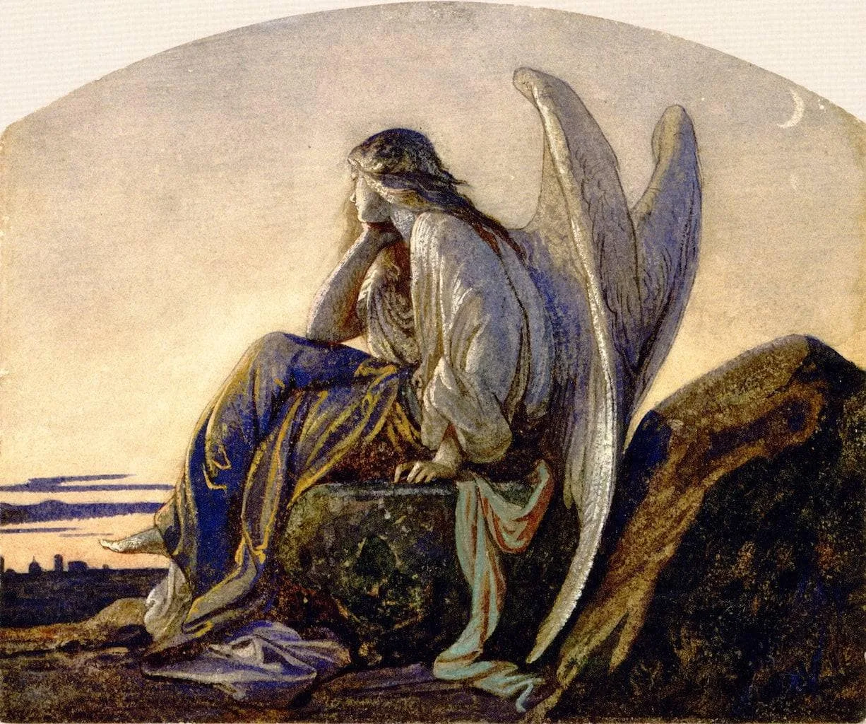 The Evening Angel — hand-painted oil reproduction