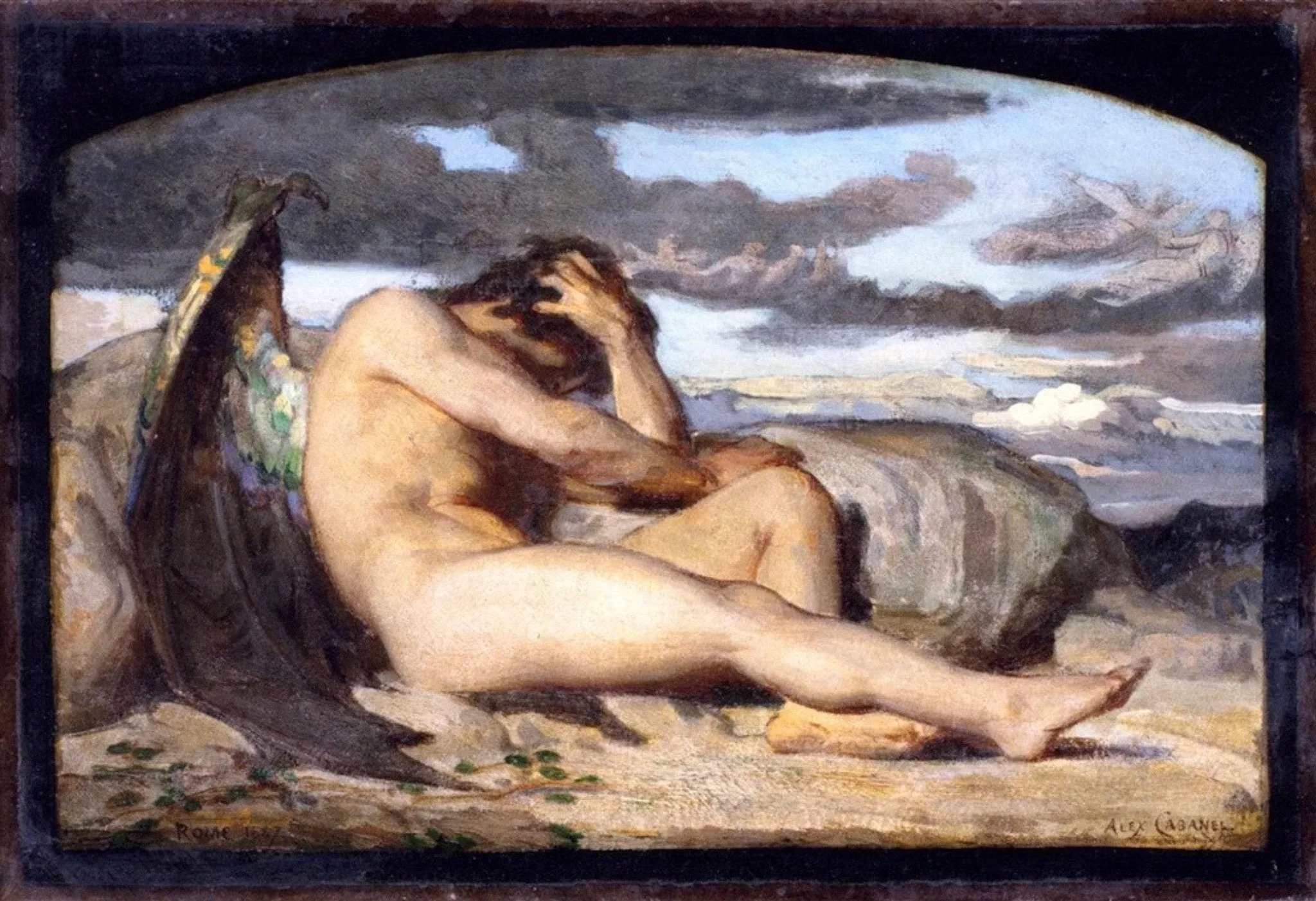 Study for "Fallen Angel" — hand-painted oil reproduction