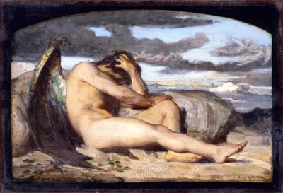 Study for "Fallen Angel" by Alexandre Cabanel