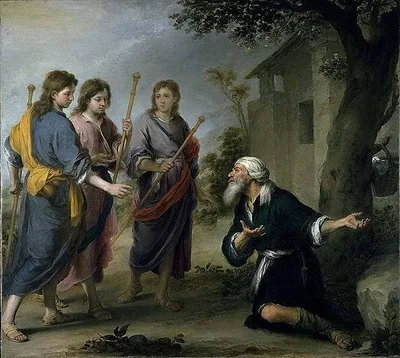Abraham Receiving the Three Angels by Bartolome Esteban Murillo
