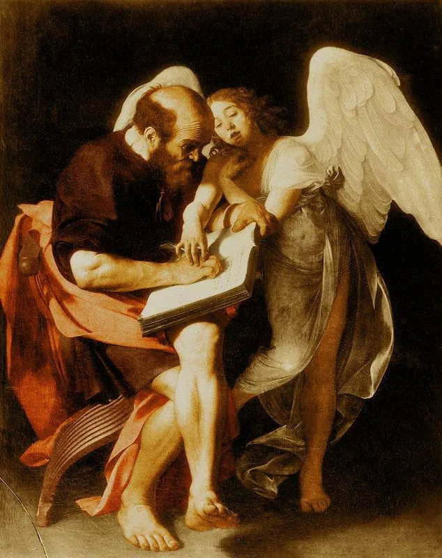 Saint Matthew and the Angel — hand-painted oil reproduction