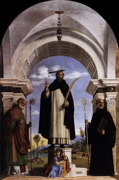 St. Peter Martyr with St. Nicholas of Bari, St. Benedict and an Angel Musician by Cima da Conegliano