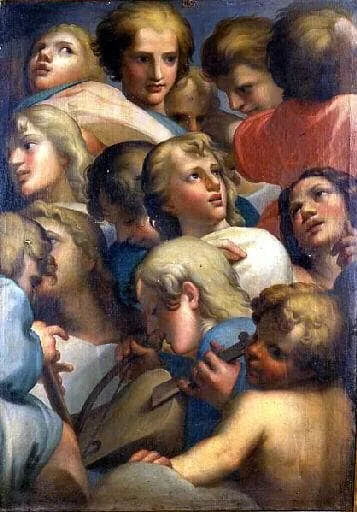 Group of angels from Corrège by Correggio