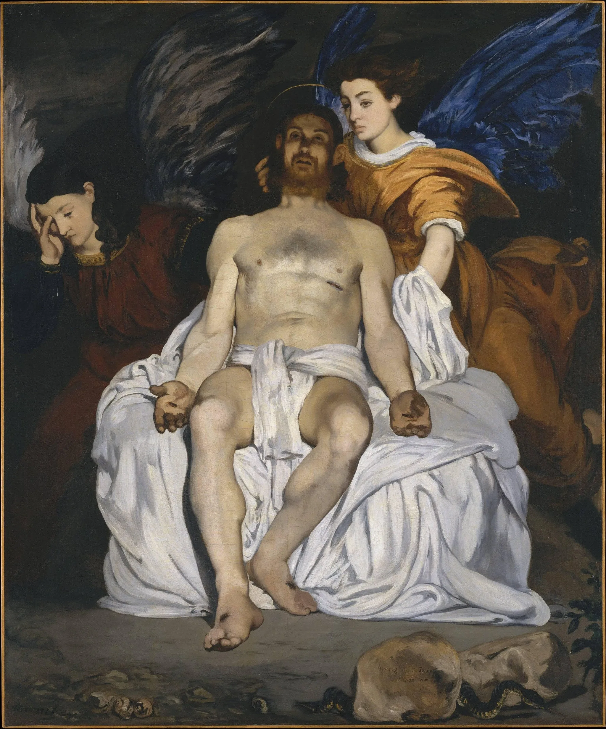 The Dead Christ with Angels — hand-painted oil reproduction