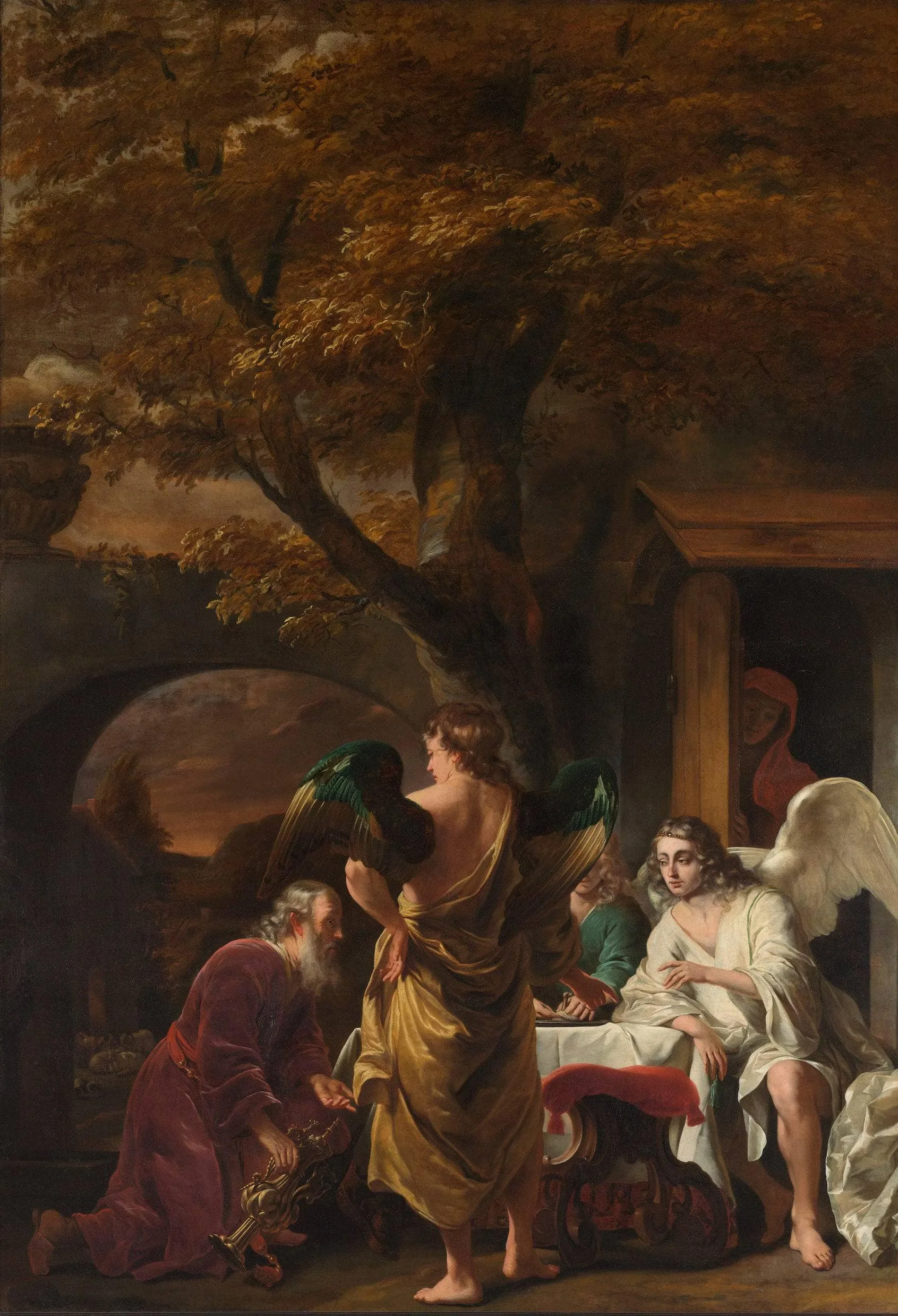 Abraham Receiving the Three Angels — hand-painted oil reproduction