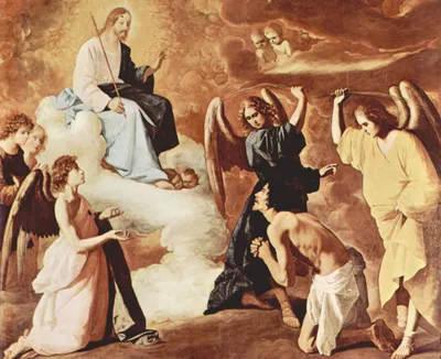 Flagellation of St. Jerome by the angels by Francisco de Zurbaran