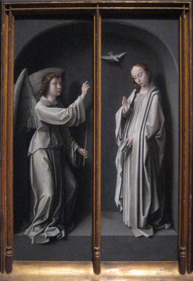 Archangel Gabriel and Virgin Annunciate — hand-painted oil reproduction
