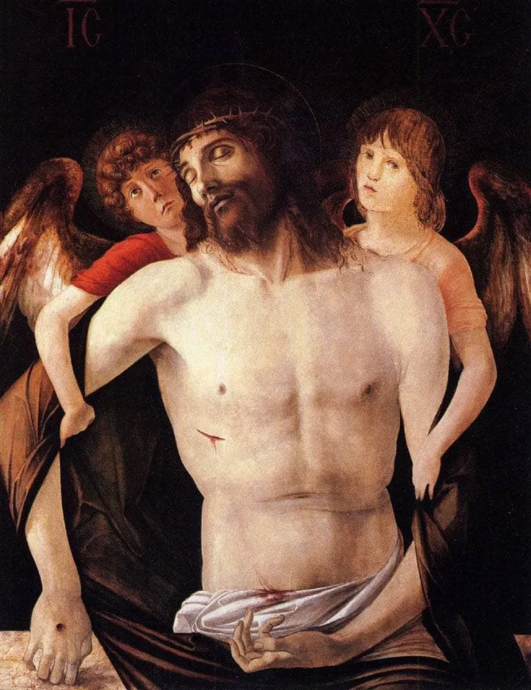 The Dead Christ Supported by Two Angels — hand-painted oil reproduction