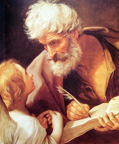 Evangelist St. Matthew and the Angel by Guido Reni