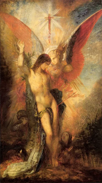St. Sebastian and the Angel by Gustave Moreau