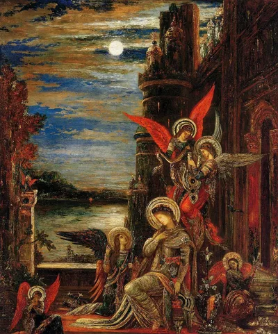 St. Cecilia (The Angels Announcing her Coming Martyrdom) by Gustave Moreau