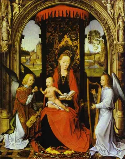 Madonna and Child with Angels by Hans Memling