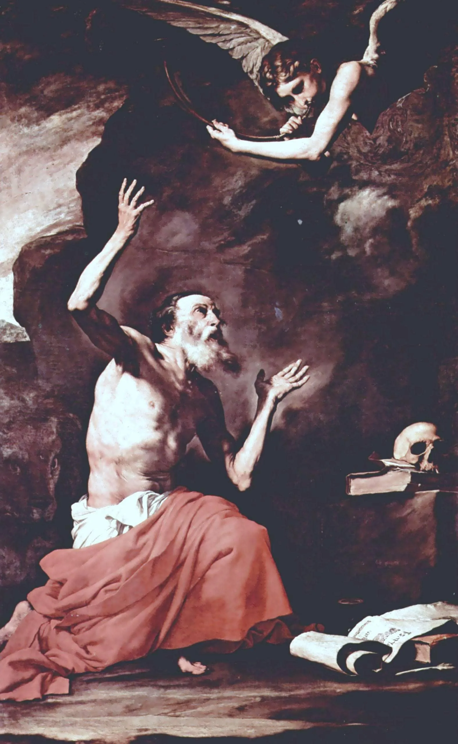 St. Jerome and the Angel of Judgement — hand-painted oil reproduction