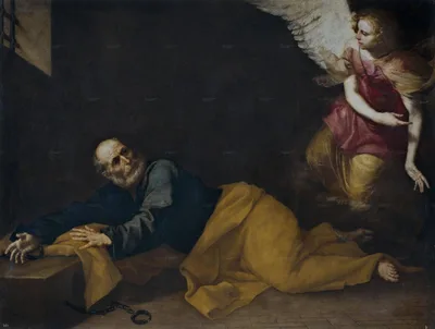 St. Peter Freed by an Angel by Jusepe de Ribera