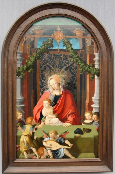Virgin and Child with Angels by Lucas van Leyden