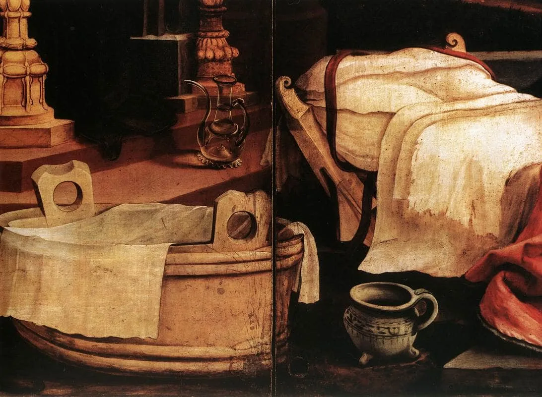 Detail from The Concert of Angels — hand-painted oil reproduction