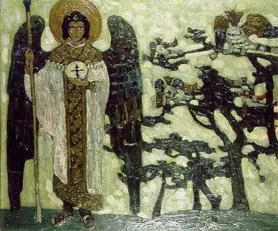 Archangel (Study to "Treasures of angels") by Nicholas Roerich