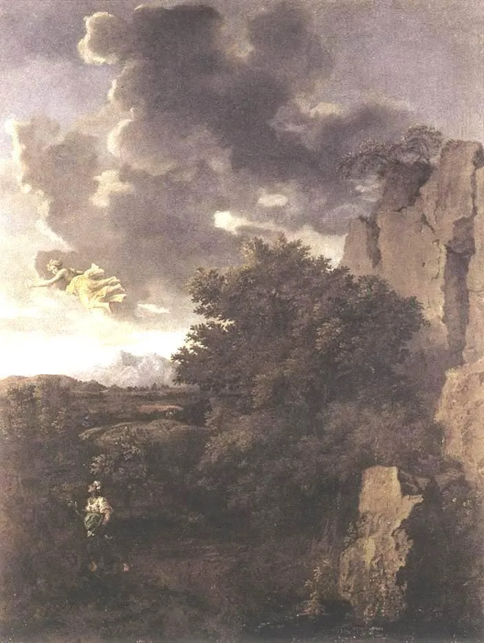 Hagar and the Angel — hand-painted oil reproduction