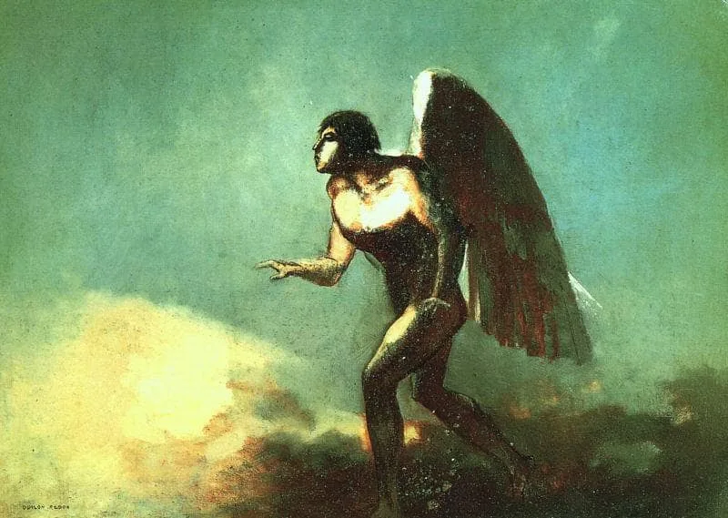 The Winged Man (The Fallen Angel) — hand-painted oil reproduction