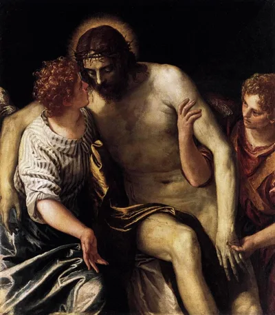 Dead Christ Supported by Two Angels by Paolo Veronese