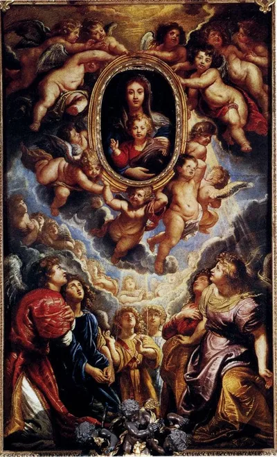 Virgin and Child Adored By Angels by Peter Paul Rubens