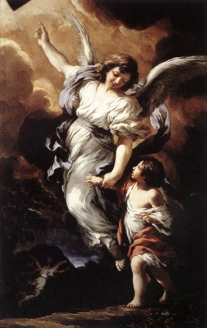 The Guardian Angel — hand-painted oil reproduction