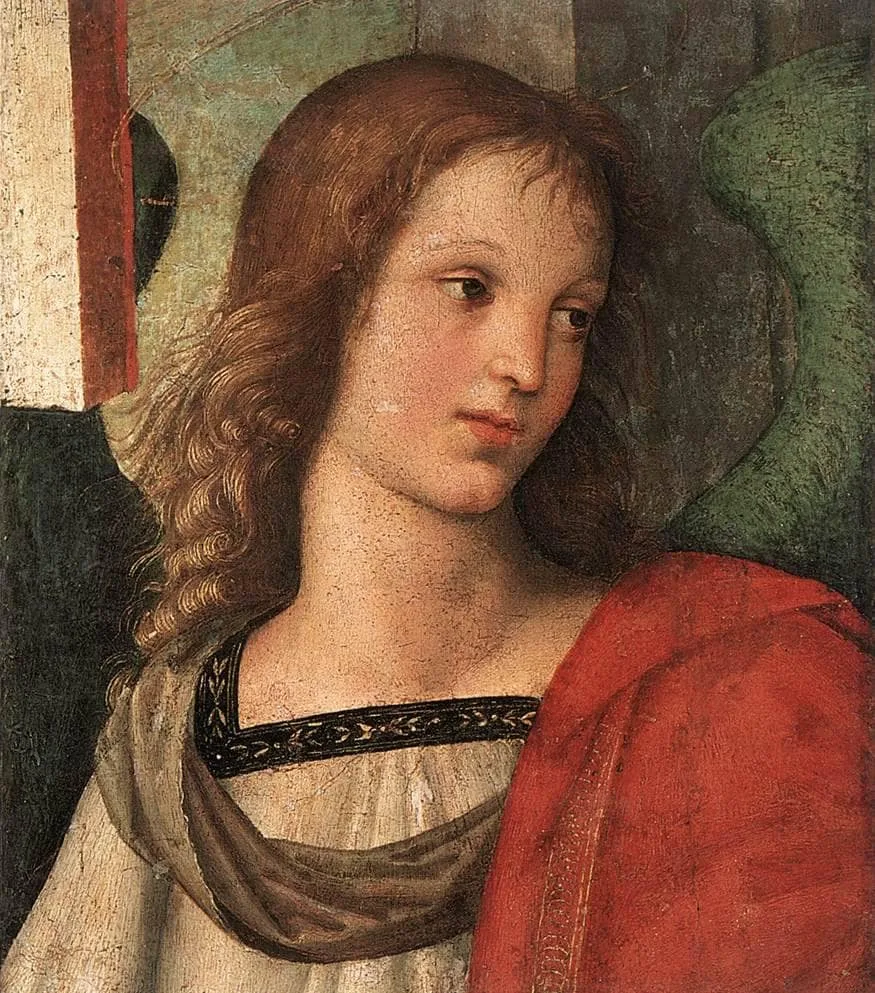 Angel (fragment of the Baronci altarpiece) — hand-painted oil reproduction
