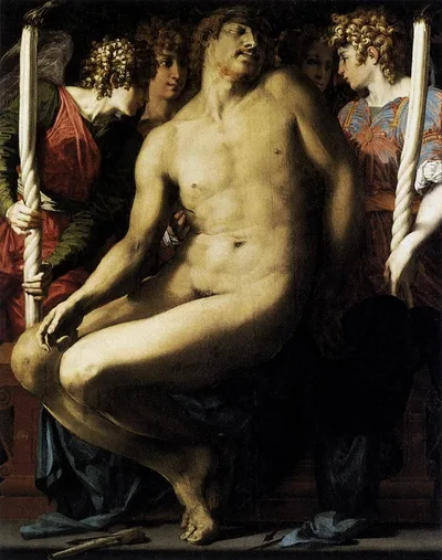 Dead Christ with Angels by Rosso Fiorentino