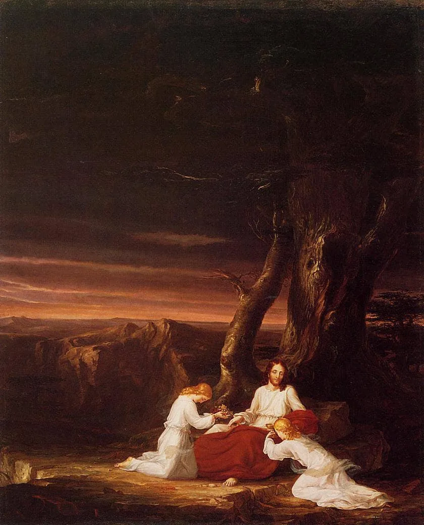 Angels Ministering to Christ in the Wilderness — hand-painted oil reproduction