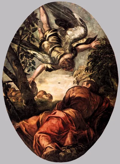 Elijah Fed by the Angel by Tintoretto