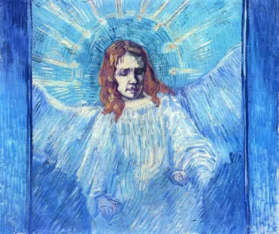 Head of an Angel, after Rembrandt by Vincent van Gogh