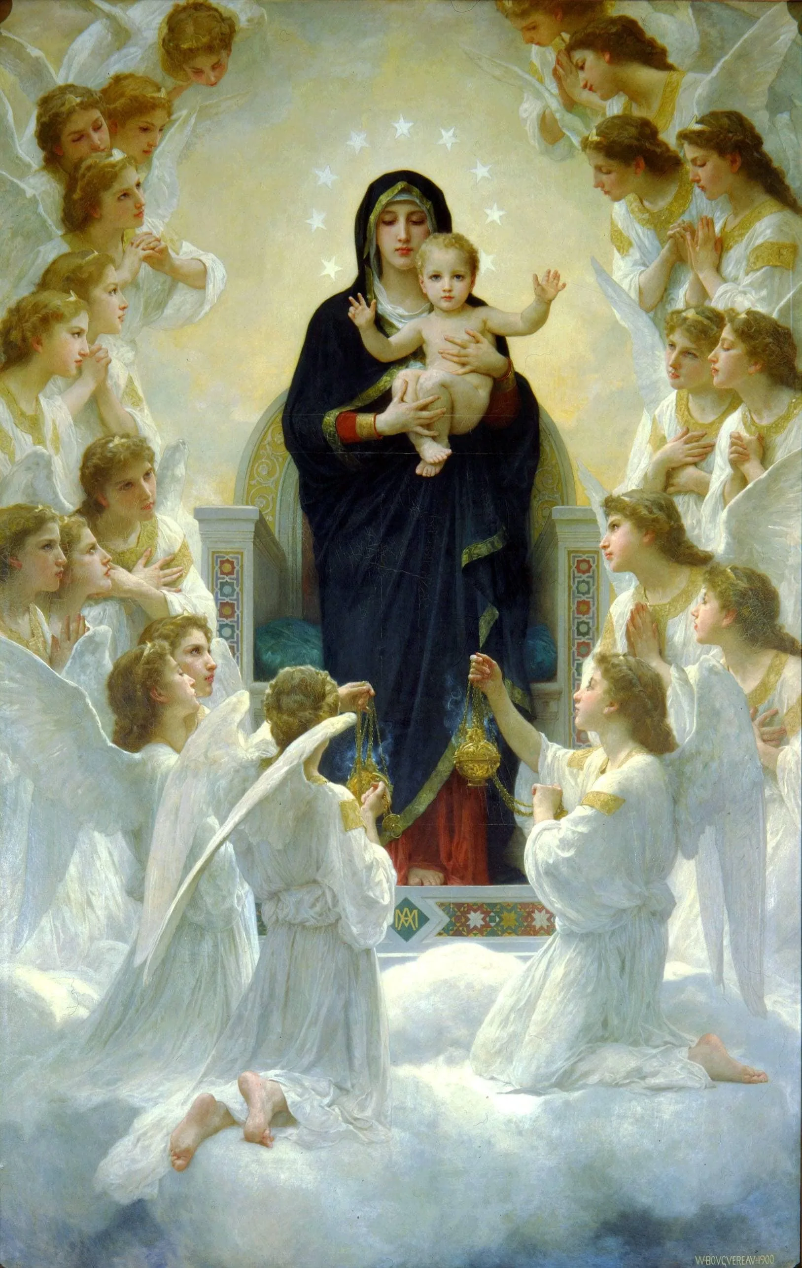 Regina Angelorum — hand-painted oil reproduction